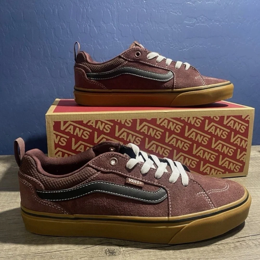 NEW Vans Filmore Suede/Mesh Chocolate/Gum Men’s Size 6.5